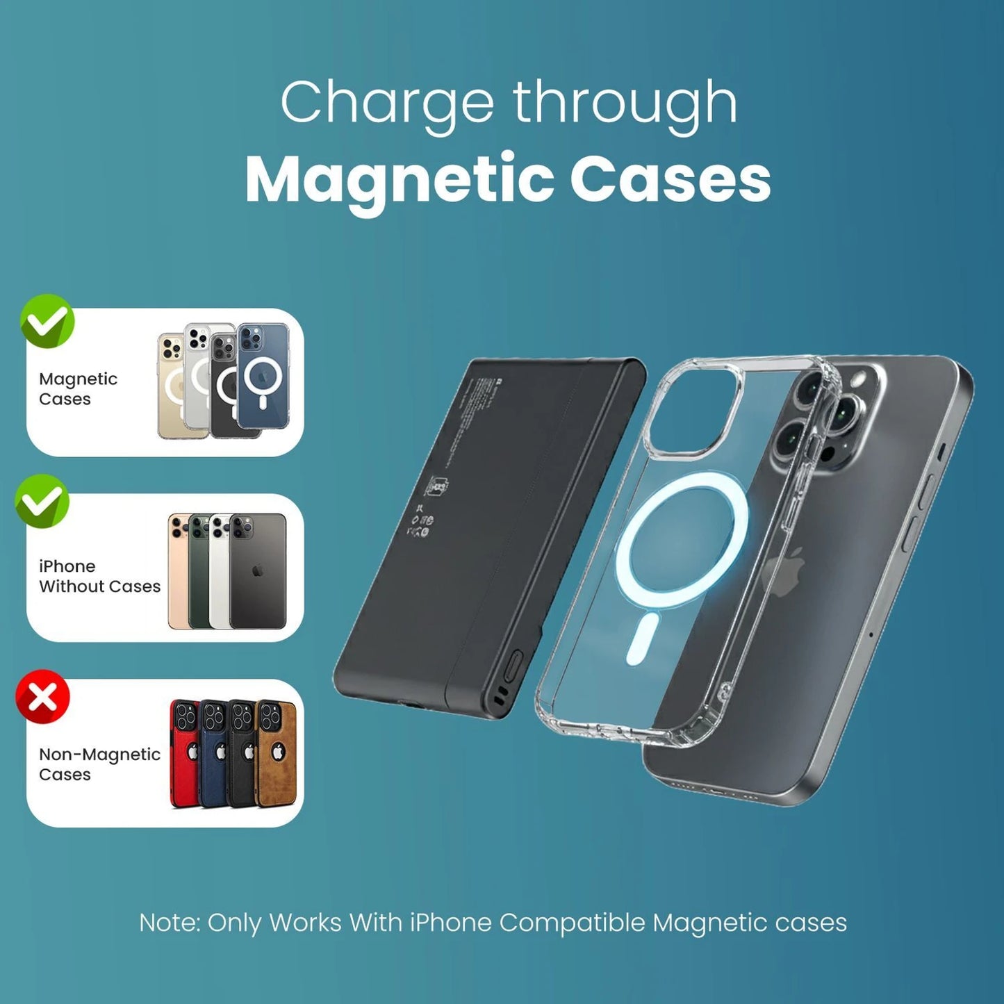 PORTRONICS POWER SHUTTER AIR 5000MAH WIRELESS POWER BANK