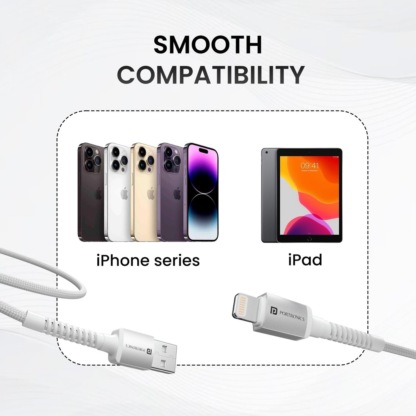 PORTRONICS USB TO 8 PIN CABLE