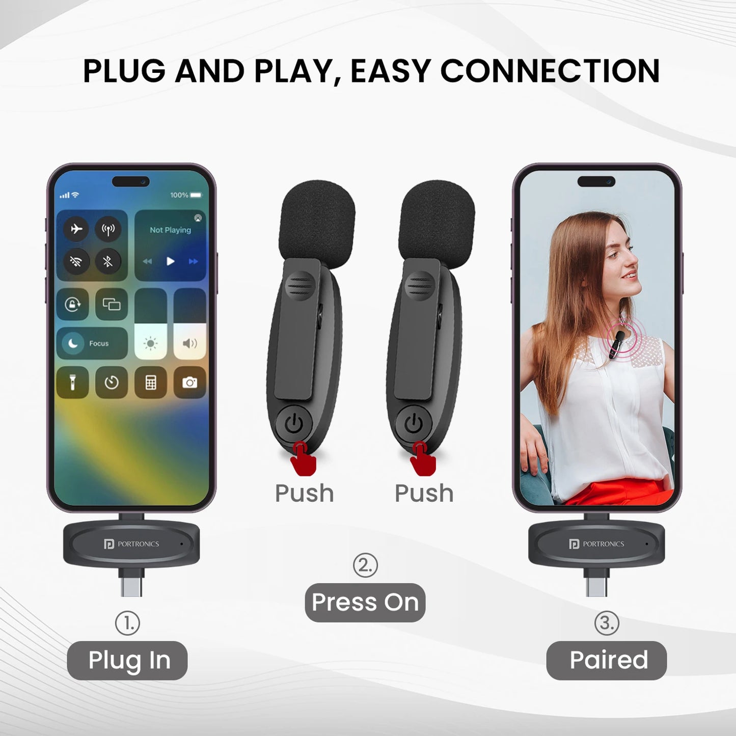 PORTRONICS VLOGMATE WR MICROPHONE