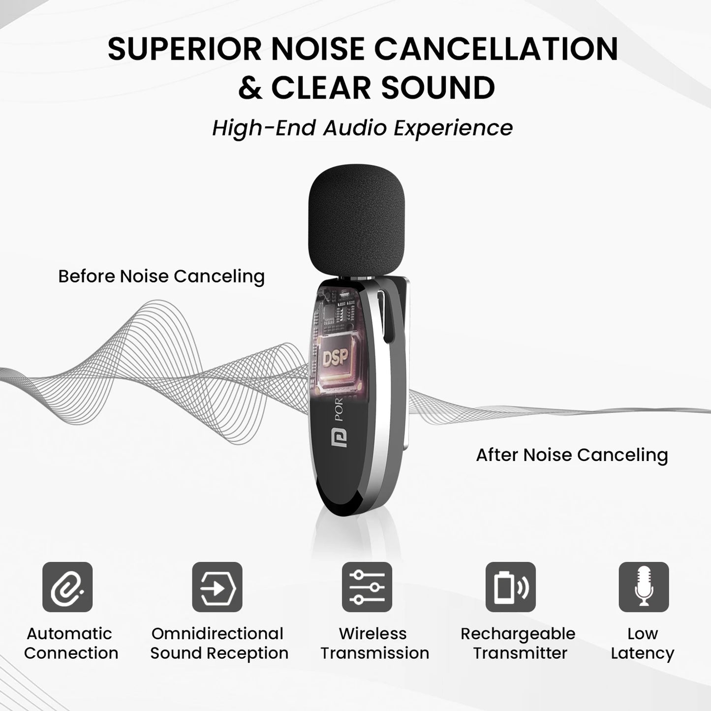 PORTRONICS VLOGMATE WR MICROPHONE