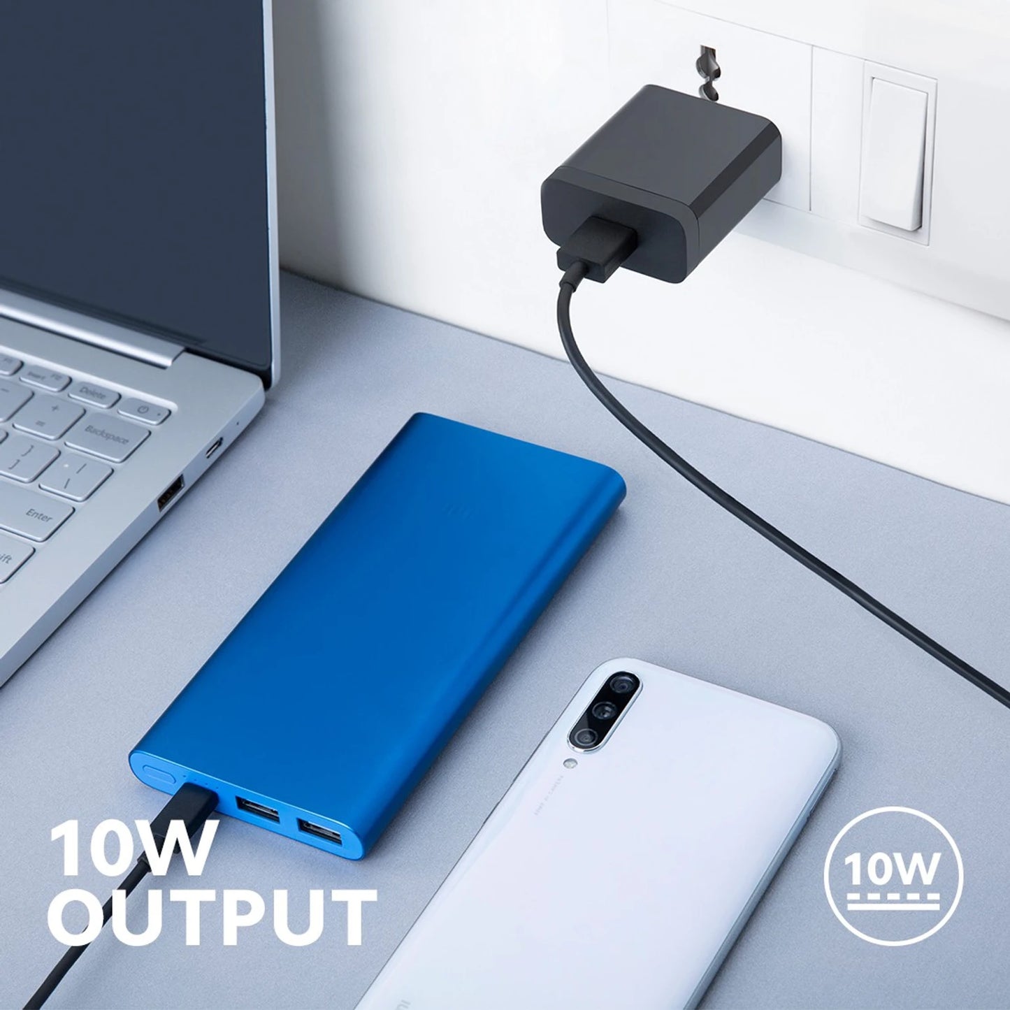 XIAOMI 2A FAST CHARGER WITH CABLE