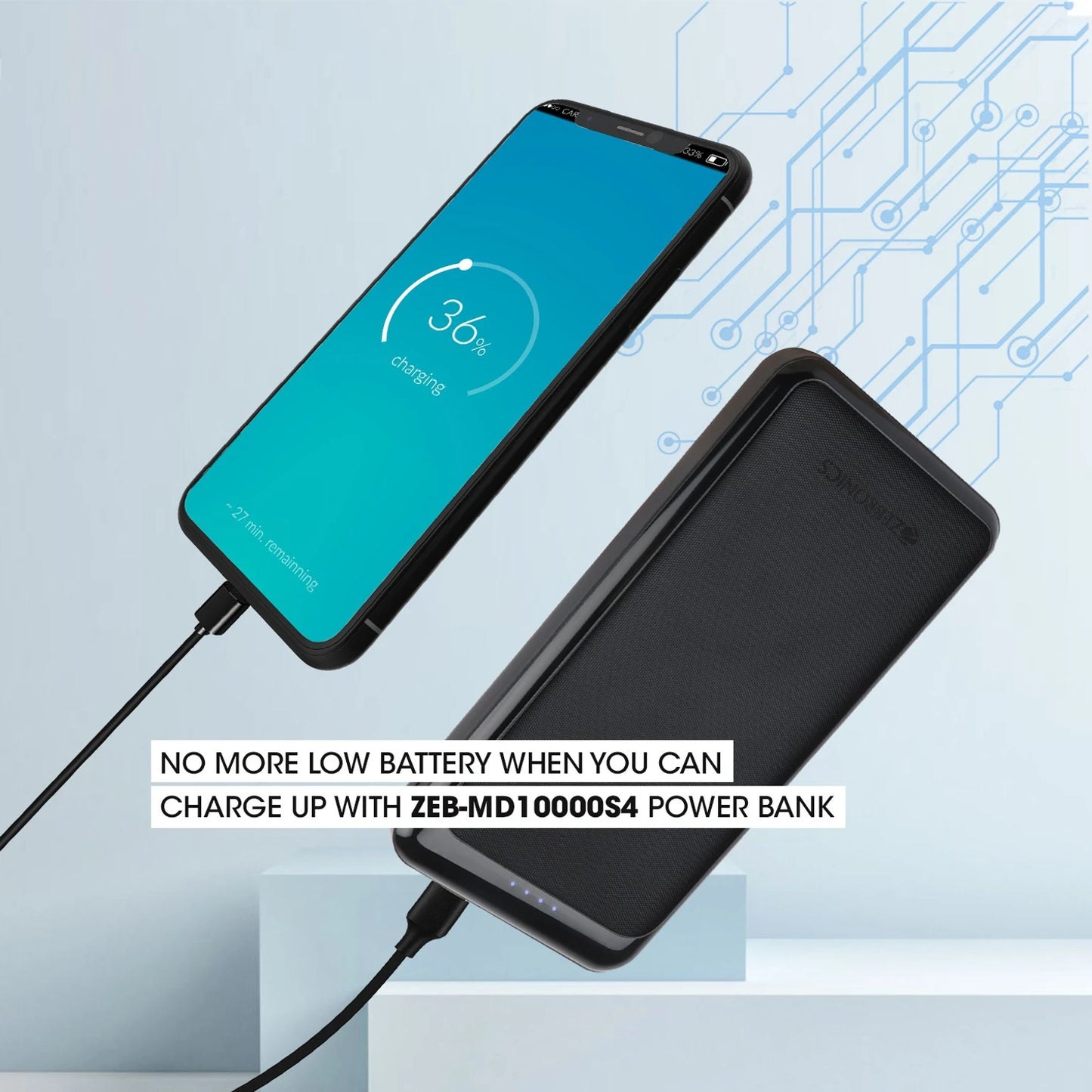 ZEBRONICS POWERBANK 10000MAH S12
