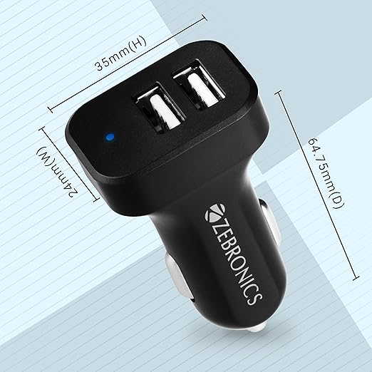 ZEBRONICS CAR CHARGER CC242A3