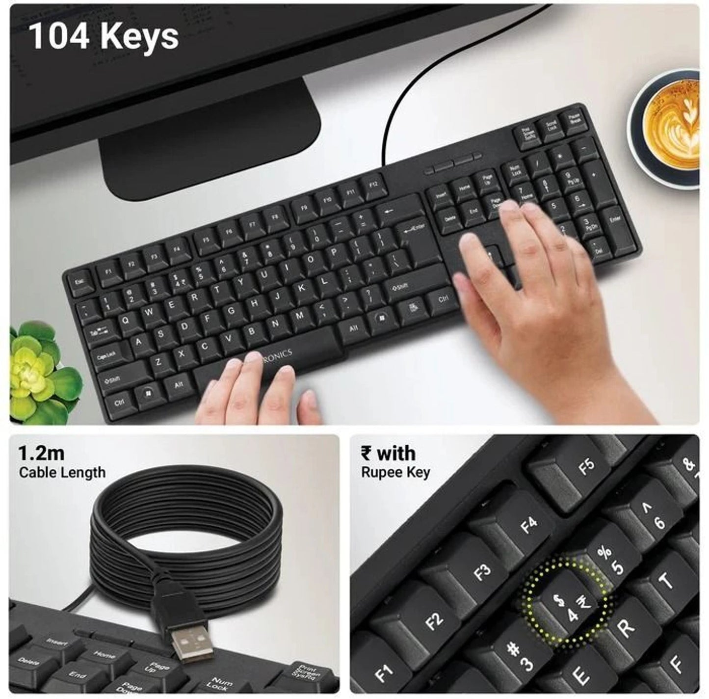 ZEBRONICS K65 WIRED KEYBOARD